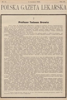 Polska Gazeta Lekarska. 1928, nr 15