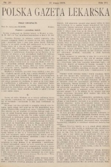 Polska Gazeta Lekarska. 1928, nr 20