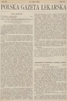 Polska Gazeta Lekarska. 1928, nr 22