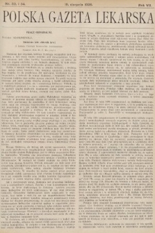 Polska Gazeta Lekarska. 1928, nr 33 i 34