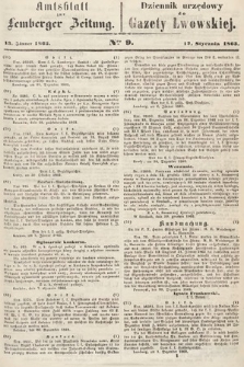 Amtsblatt zur Lemberger Zeitung = Dziennik Urzędowy do Gazety Lwowskiej. 1863, nr 9
