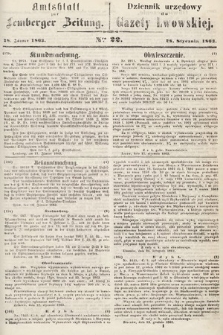 Amtsblatt zur Lemberger Zeitung = Dziennik Urzędowy do Gazety Lwowskiej. 1863, nr 22