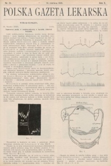 Polska Gazeta Lekarska : dawniej Gazeta Lekarska, Przegląd Lekarski oraz Czasopismo Lekarskie i Lwowski Tygodnik Lekarski. 1931, nr 24