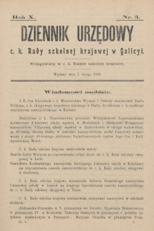 Dziennik Urzędowy c. k. Rady szkolnej krajowej w Galicyi. 1906, nr 3