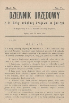 Dziennik Urzędowy c. k. Rady szkolnej krajowej w Galicyi. 1906, nr 7