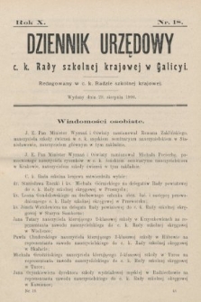 Dziennik Urzędowy c. k. Rady szkolnej krajowej w Galicyi. 1906, nr 18