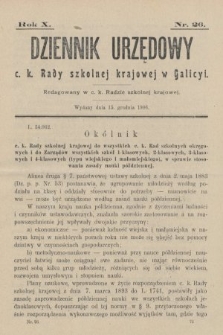 Dziennik Urzędowy c. k. Rady szkolnej krajowej w Galicyi. 1906, nr 26