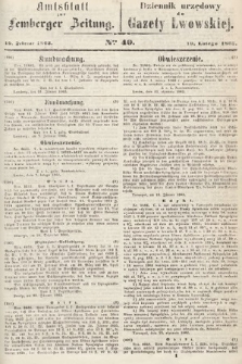 Amtsblatt zur Lemberger Zeitung = Dziennik Urzędowy do Gazety Lwowskiej. 1863, nr 40