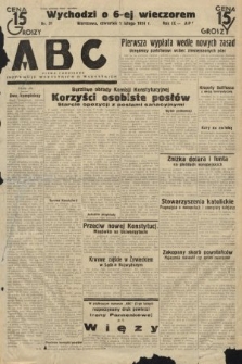 ABC : pismo codzienne : informuje wszystkich o wszystkiem. 1934, nr 31