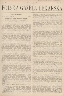 Polska Gazeta Lekarska. 1932, nr 17