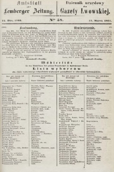 Amtsblatt zur Lemberger Zeitung = Dziennik Urzędowy do Gazety Lwowskiej. 1863, nr 58
