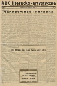 ABC Literacko-Artystyczne : stały dodatek tygodniowy. 1934, nr 4