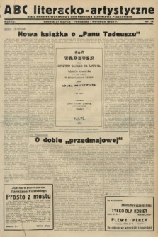 ABC Literacko-Artystyczne : stały dodatek tygodniowy. 1934, nr 14