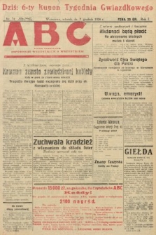 ABC : pismo codzienne : informuje wszystkich o wszystkiem. 1926, nr 74