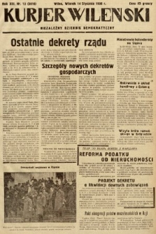 Kurjer Wileński : niezależny dziennik demokratyczny. 1936, nr 13