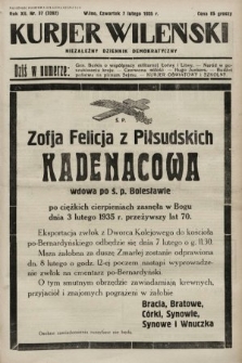 Kurjer Wileński : niezależny dziennik demokratyczny. 1935, nr 37