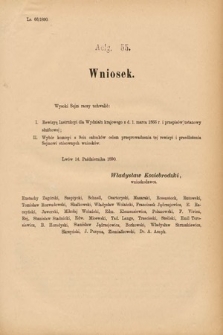 [Kadencja VI, sesja II, al. 55] Alegata do Sprawozdań Stenograficznych z Drugiej Sesyi Szóstego Peryodu Sejmu Krajowego Królestwa Galicyi i Lodomeryi wraz z Wielkiem Księstwem Krakowskiem z roku 1890. Alegat 55