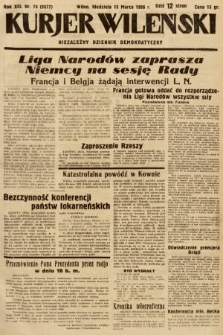 Kurjer Wileński : niezależny dziennik demokratyczny. 1936, nr 74