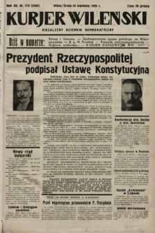 Kurjer Wileński : niezależny dziennik demokratyczny. 1935, nr 110
