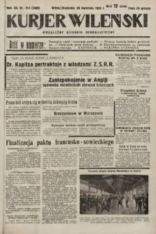 Kurjer Wileński : niezależny dziennik demokratyczny. 1935, nr 114