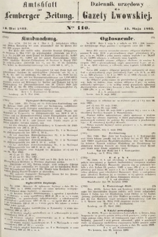 Amtsblatt zur Lemberger Zeitung = Dziennik Urzędowy do Gazety Lwowskiej. 1863, nr 110