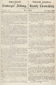 Amtsblatt zur Lemberger Zeitung = Dziennik Urzędowy do Gazety Lwowskiej. 1863, nr 113