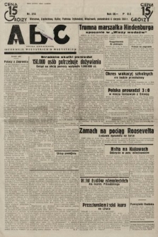 ABC : pismo codzienne : informuje wszystkich o wszystkiem. 1934, nr 215