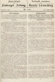 Amtsblatt zur Lemberger Zeitung = Dziennik Urzędowy do Gazety Lwowskiej. 1863, nr 119