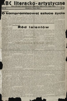 ABC Literacko-Artystyczne : stały dodatek tygodniowy. 1934, nr 27