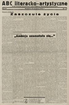 ABC Literacko-Artystyczne : stały dodatek tygodniowy. 1934, nr 33