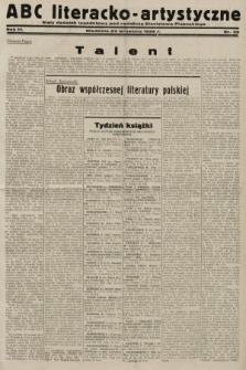 ABC Literacko-Artystyczne : stały dodatek tygodniowy. 1934, nr 39