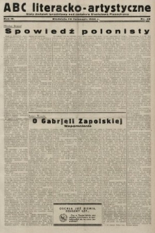 ABC Literacko-Artystyczne : stały dodatek tygodniowy. 1934, nr 49