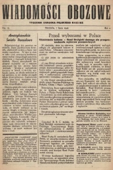 Wiadomości Obozowe : tygodnik Ośrodka Polskiego Rheine. 1946, nr 15