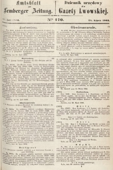 Amtsblatt zur Lemberger Zeitung = Dziennik Urzędowy do Gazety Lwowskiej. 1863, nr 170