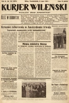 Kurjer Wileński : niezależny organ demokratyczny. 1934, nr 184