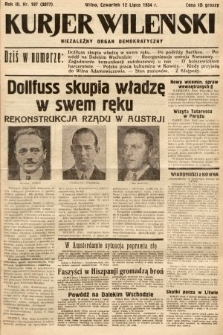 Kurjer Wileński : niezależny organ demokratyczny. 1934, nr 187