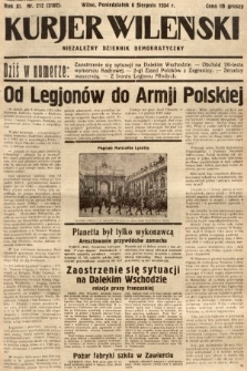 Kurjer Wileński : niezależny dziennik demokratyczny. 1934, nr 212