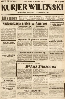 Kurjer Wileński : niezależny dziennik demokratyczny. 1934, nr 217