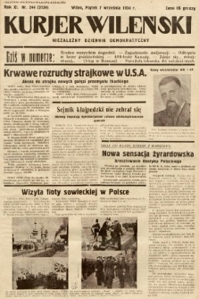 Kurjer Wileński : niezależny dziennik demokratyczny. 1934, nr 244