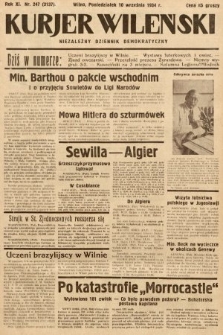 Kurjer Wileński : niezależny dziennik demokratyczny. 1934, nr 247