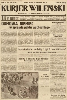 Kurjer Wileński : niezależny dziennik demokratyczny. 1934, nr 248