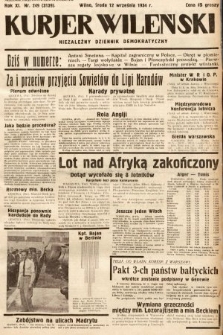 Kurjer Wileński : niezależny dziennik demokratyczny. 1934, nr 249