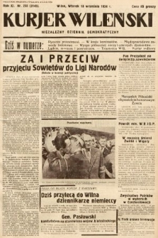 Kurjer Wileński : niezależny dziennik demokratyczny. 1934, nr 255