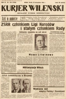 Kurjer Wileński : niezależny dziennik demokratyczny. 1934, nr 256
