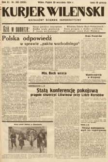 Kurjer Wileński : niezależny dziennik demokratyczny. 1934, nr 265