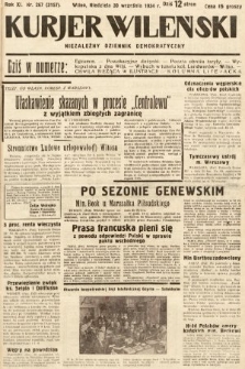 Kurjer Wileński : niezależny dziennik demokratyczny. 1934, nr 267