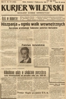 Kurjer Wileński : niezależny dziennik demokratyczny. 1934, nr 274