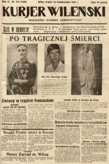 Kurjer Wileński : niezależny dziennik demokratyczny. 1934, nr 279