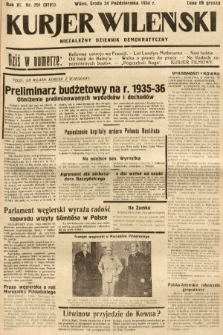 Kurjer Wileński : niezależny dziennik demokratyczny. 1934, nr 291