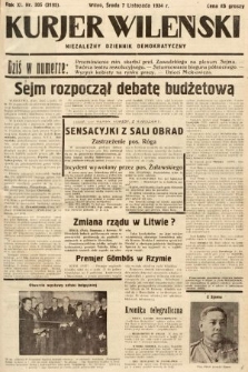 Kurjer Wileński : niezależny dziennik demokratyczny. 1934, nr 305